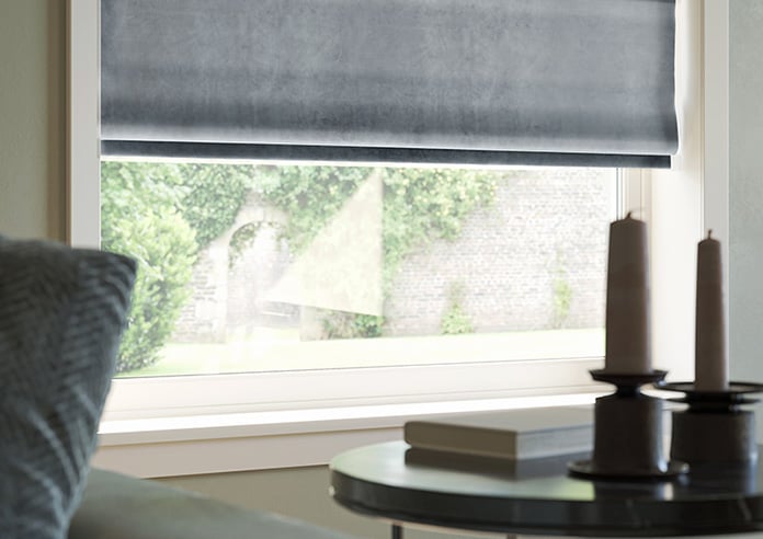 Velvet Opulence (Blackout), Storm Grey - Motorised Roman Blind - Image 5